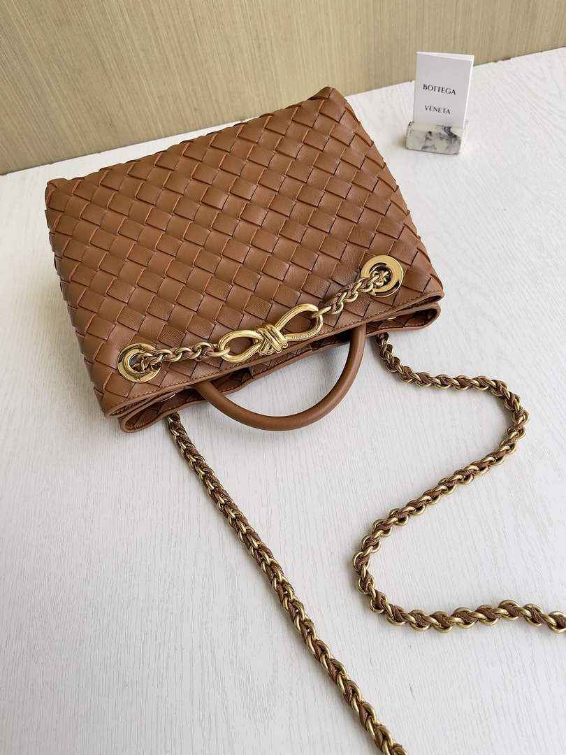 Bottega Veneta Small Andiamo Chain 786008 Lambskin Brown