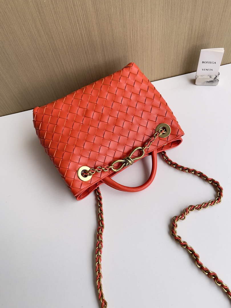 Bottega Veneta Small Andiamo Chain 786008 Lambskin Orange