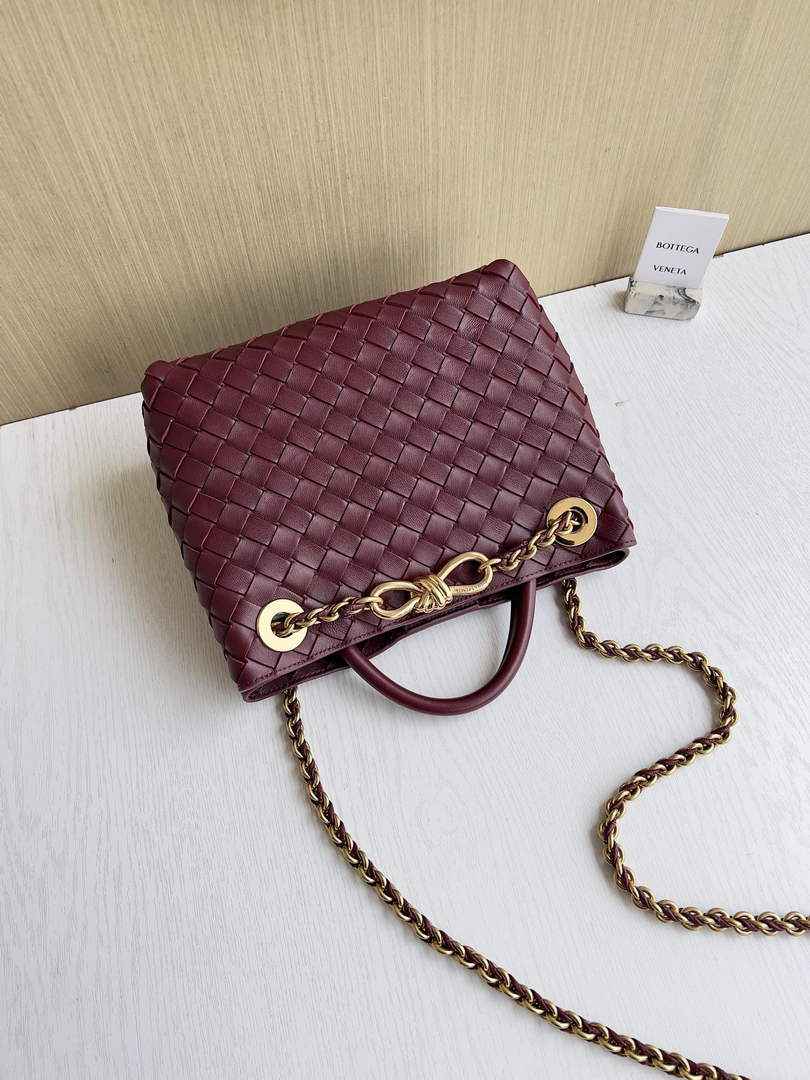 Bottega Veneta Small Andiamo Chain 786008 Lambskin Wine Red