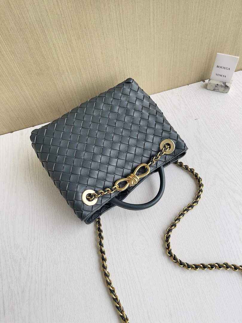 Bottega Veneta Small Andiamo Chain 786008 Lambskin Navy Blue