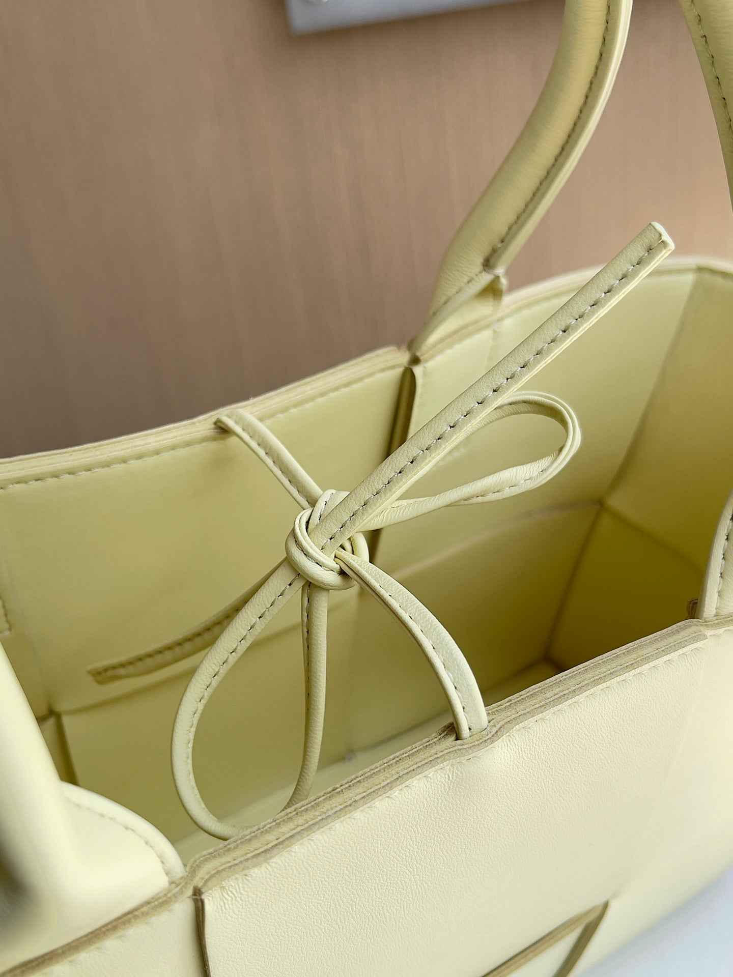 Bottega Veneta Small Arco Tote Bag 652867 Calfskin Yellow