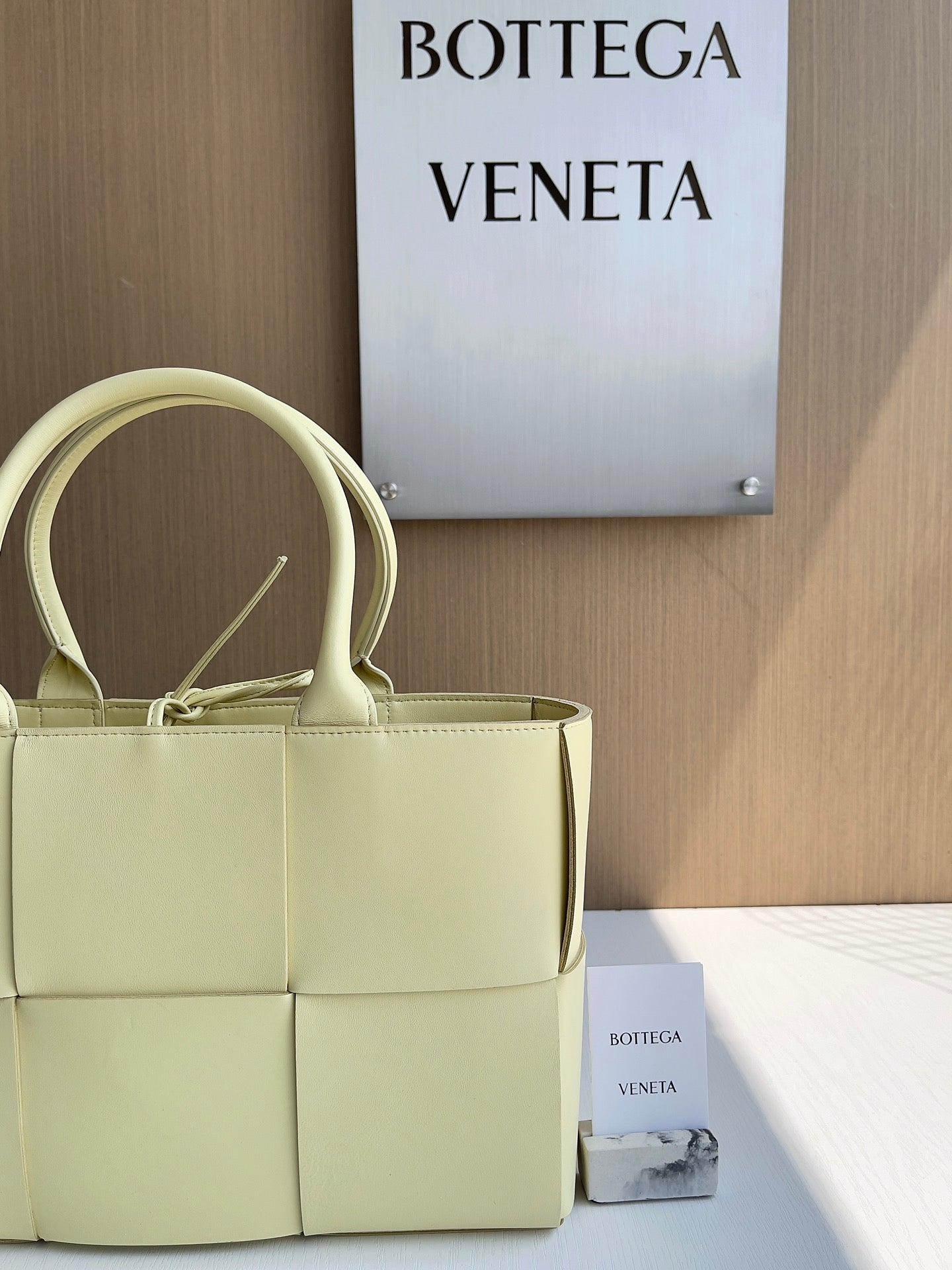 Bottega Veneta Small Arco Tote Bag 652867 Calfskin Yellow