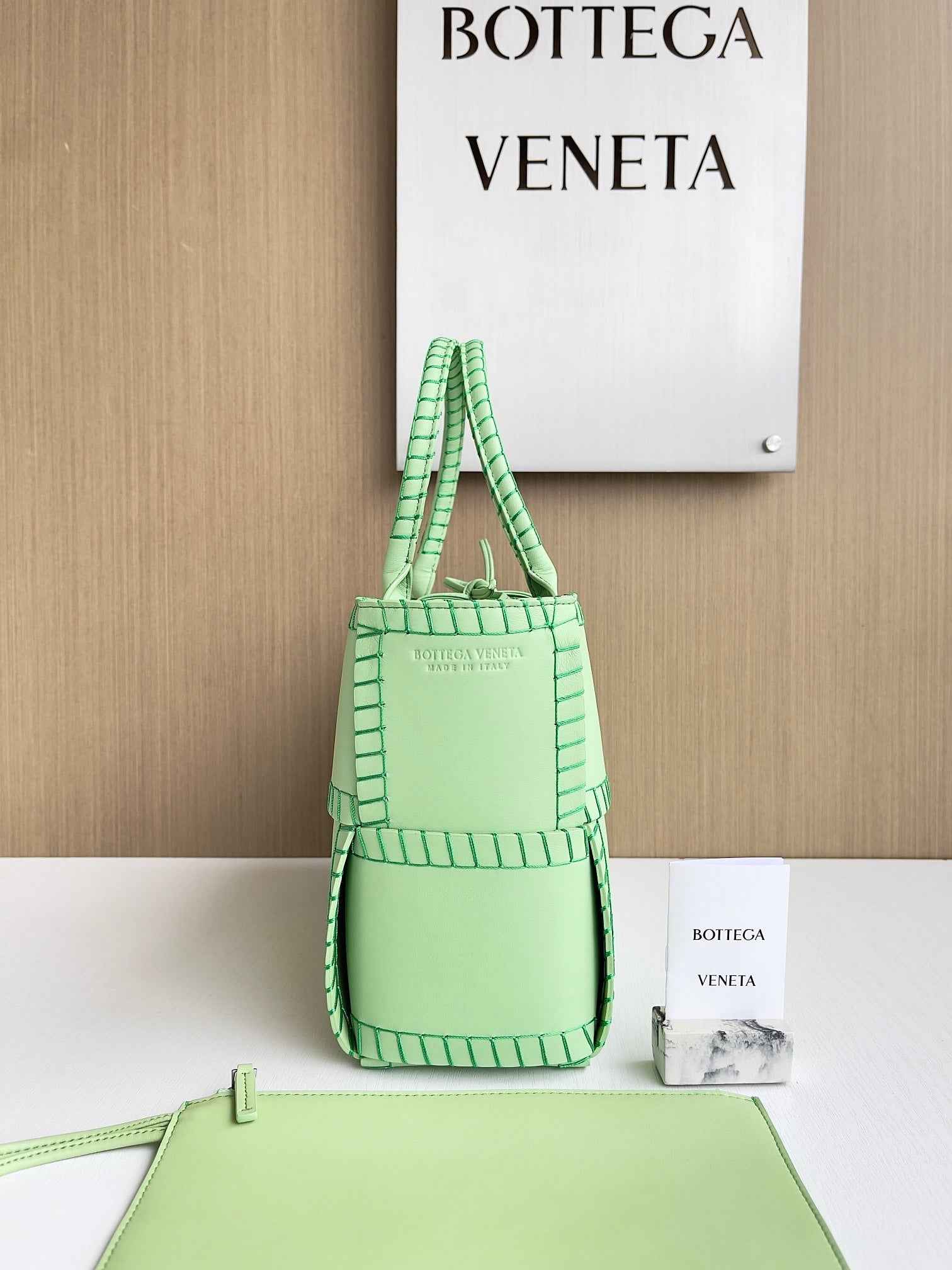 Bottega Veneta Small Arco Tote Bag Calfskin 652867 Green