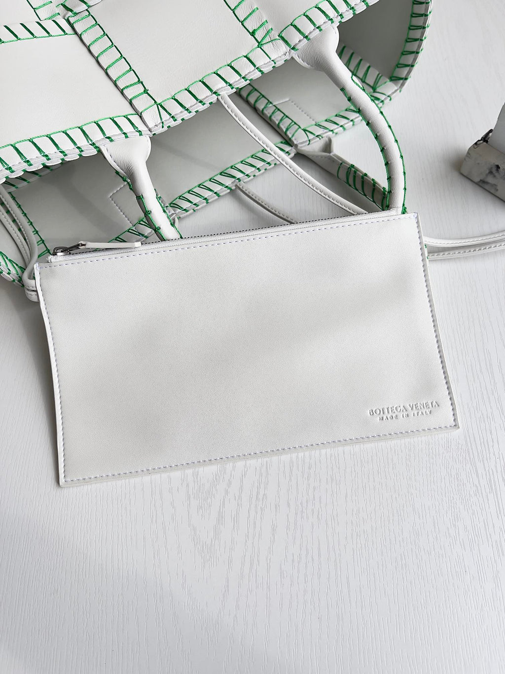 Bottega Veneta Small Arco Tote Bag Calfskin 652867 White