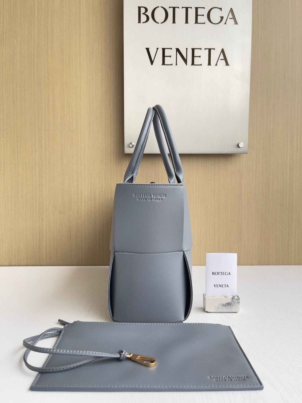 Bottega Veneta Small Arco Tote Bag 652867 Calfskin Gray