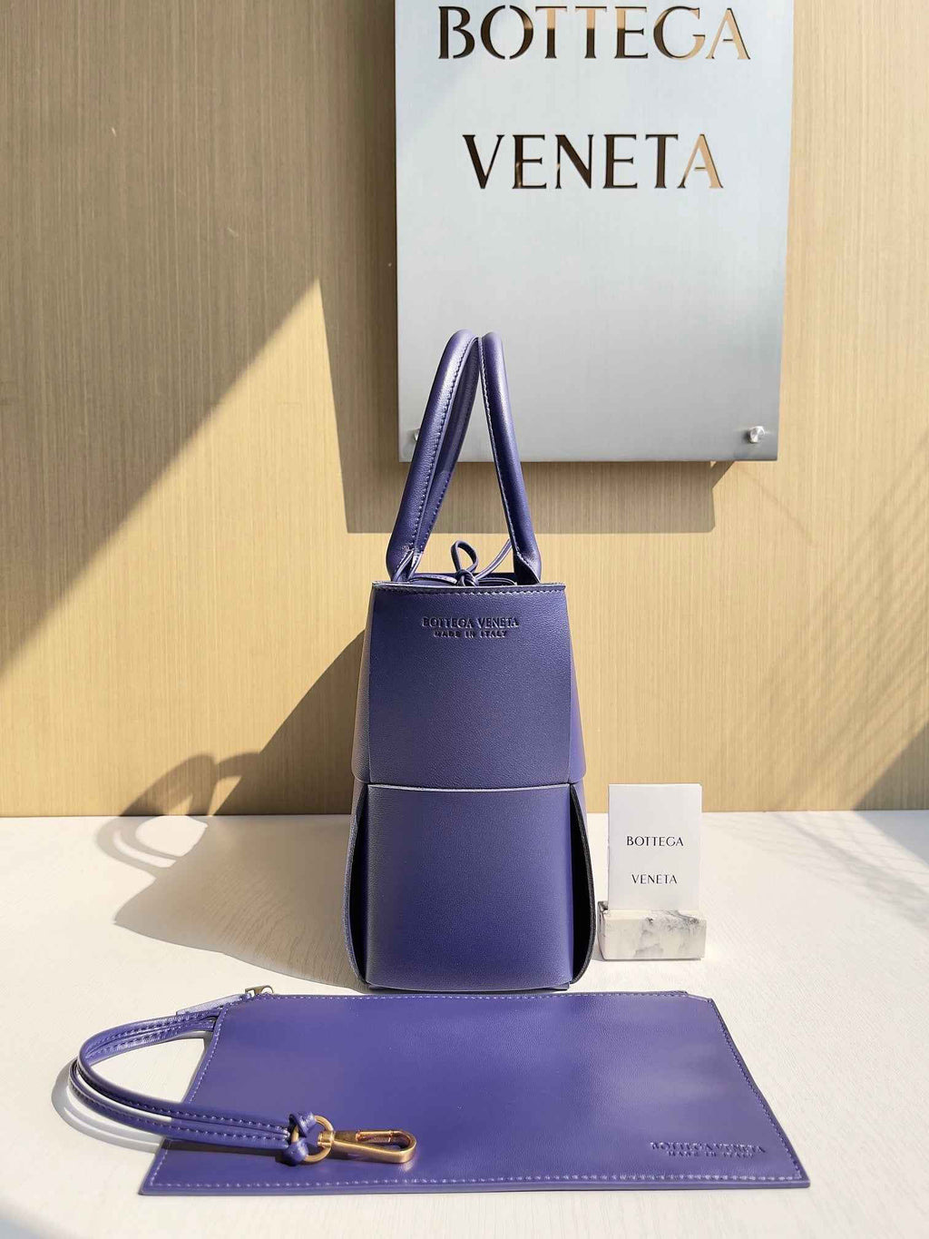Bottega Veneta Small Arco Tote Bag 652867 Calfskin Purple