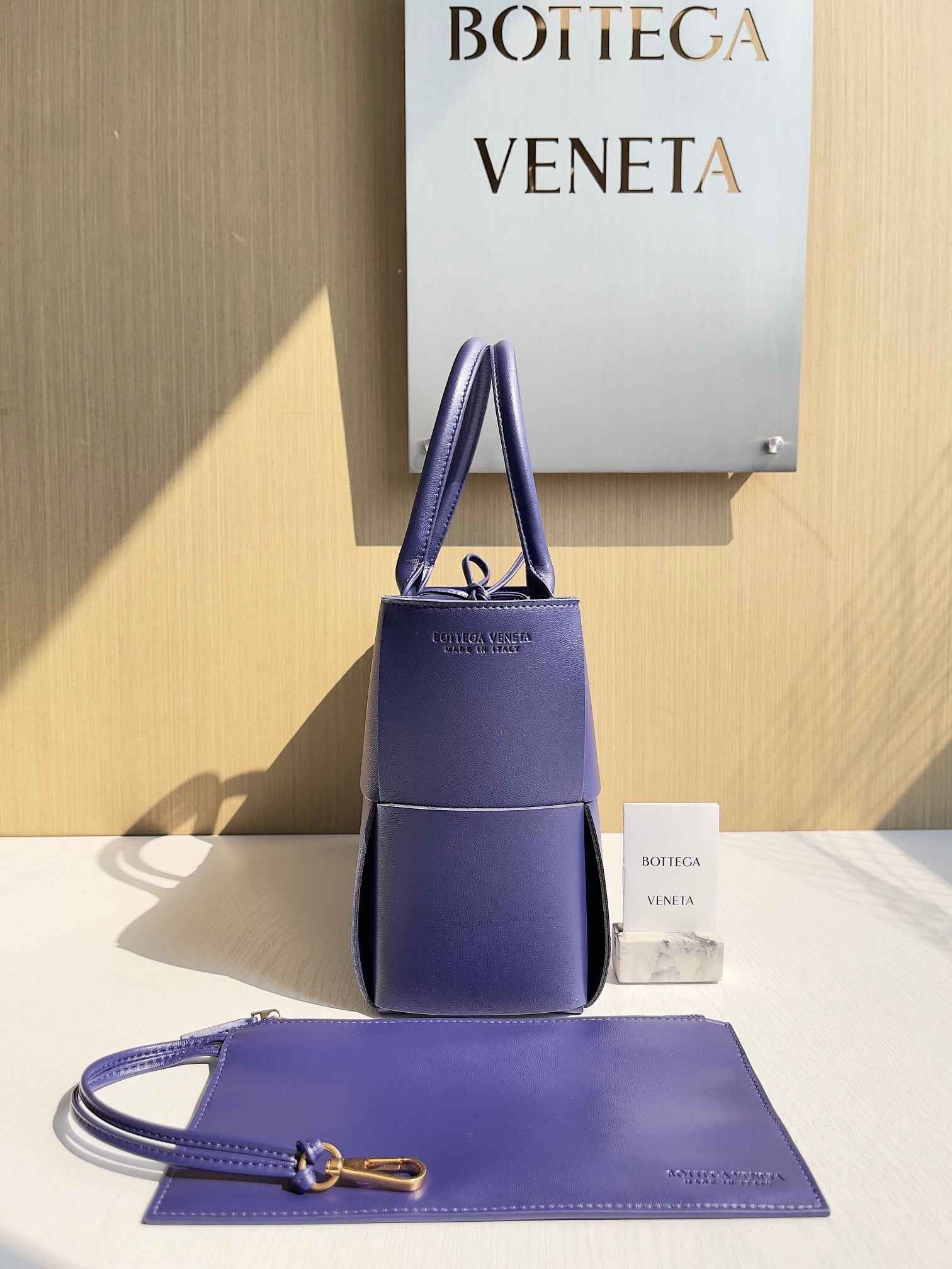 Bottega Veneta Small Arco Tote Bag 652867 Calfskin Purple