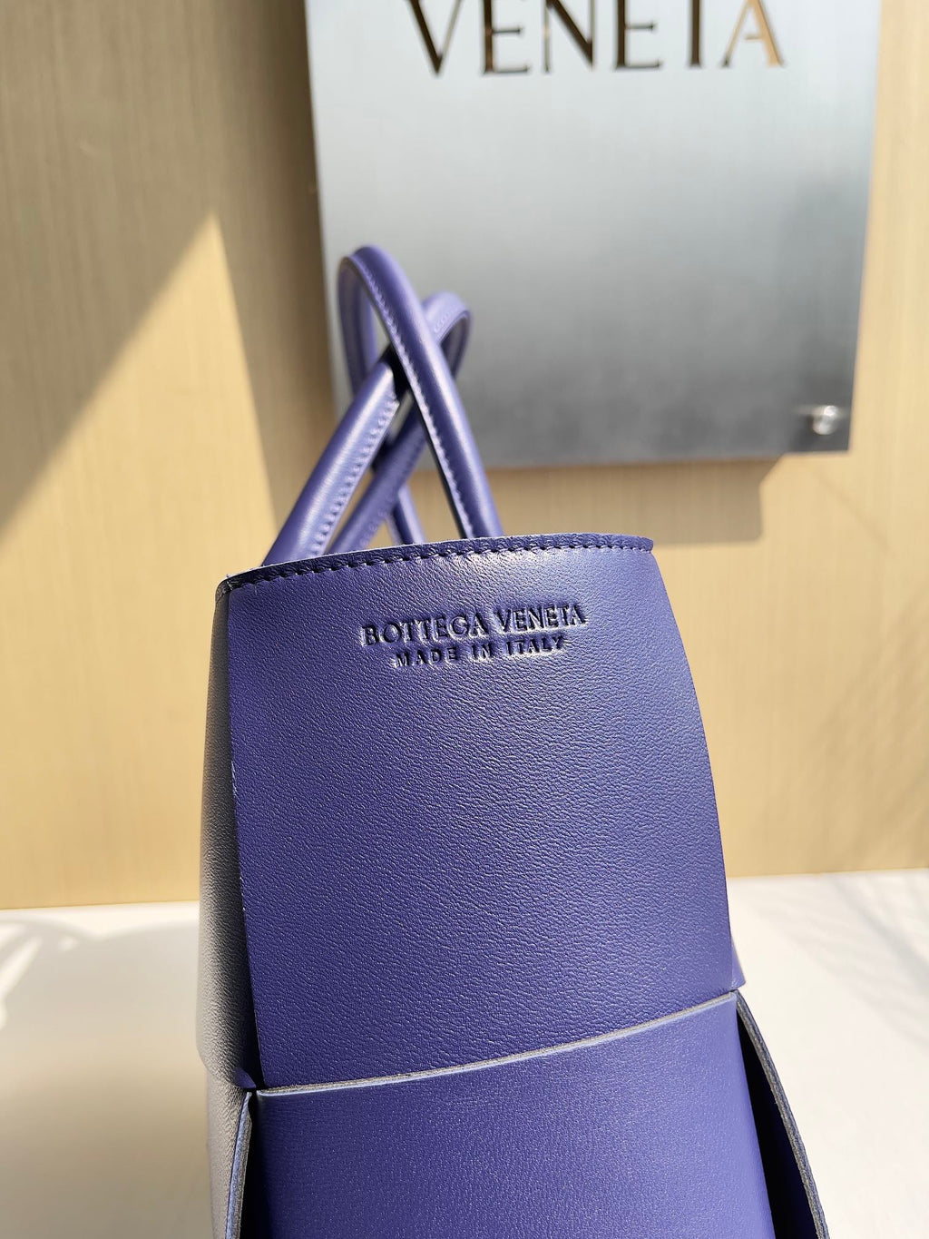 Bottega Veneta Small Arco Tote Bag 652867 Calfskin Purple