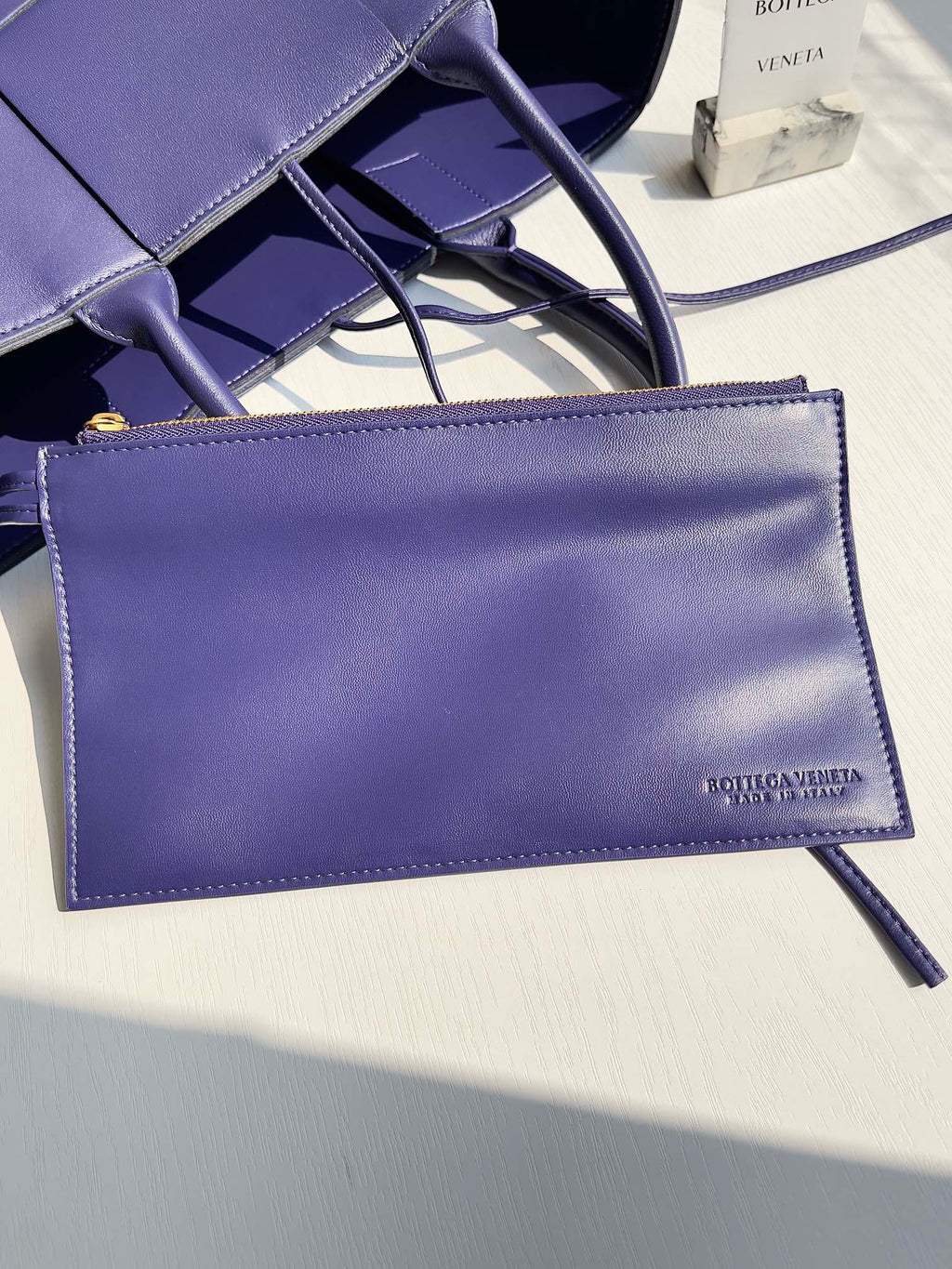 Bottega Veneta Small Arco Tote Bag 652867 Calfskin Purple