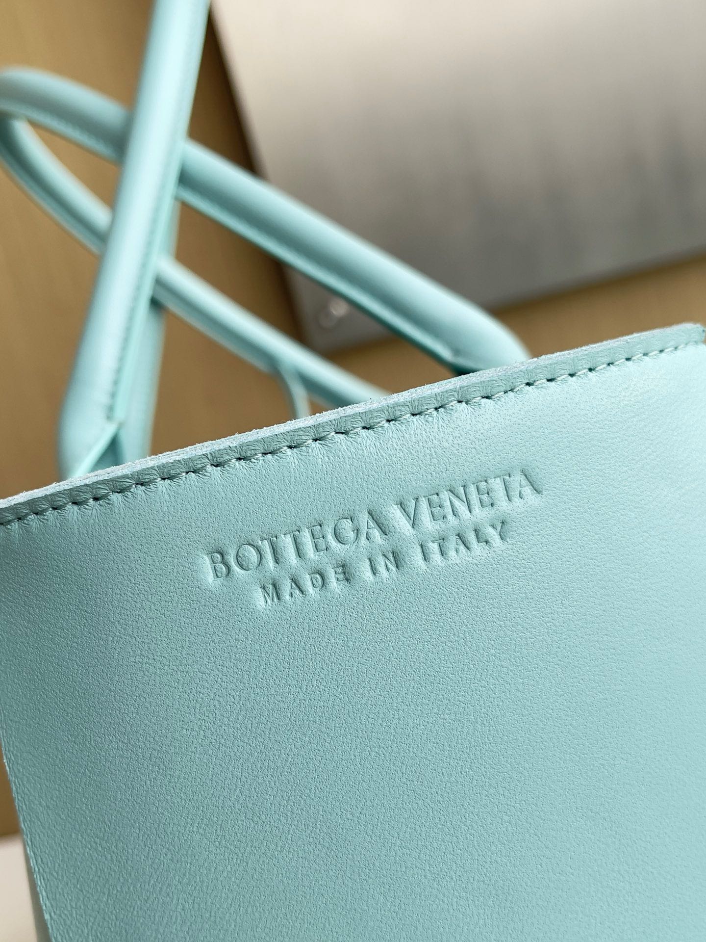 Bottega Veneta Small Arco Tote Bag 652867 Calfskin Light Blue