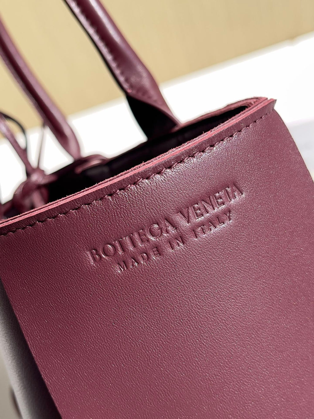 Bottega Veneta Small Arco Tote Bag 652867 Calfskin Wine Red