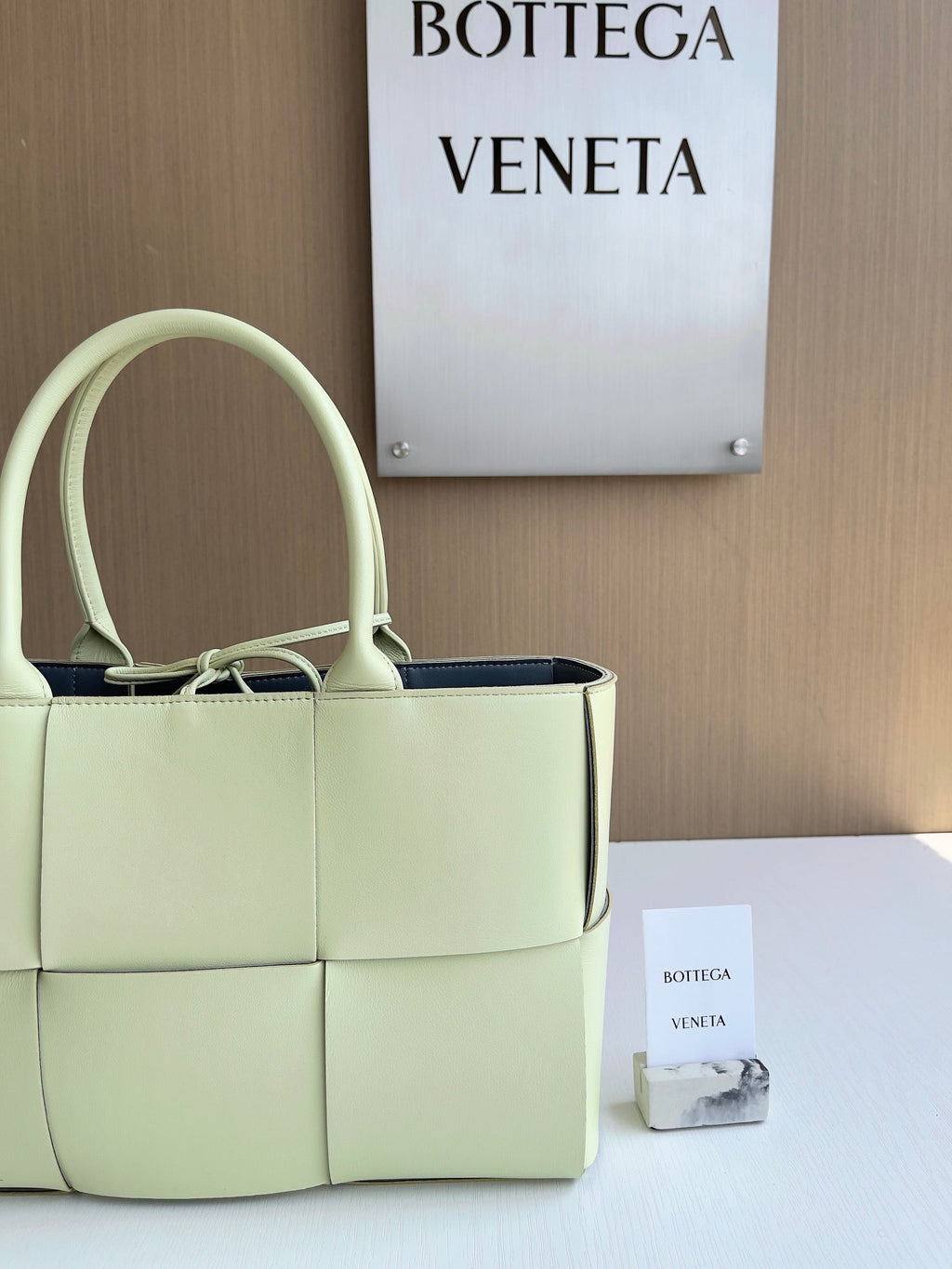 Bottega Veneta Small Arco Tote Bag 652867 Lambskin Light Green