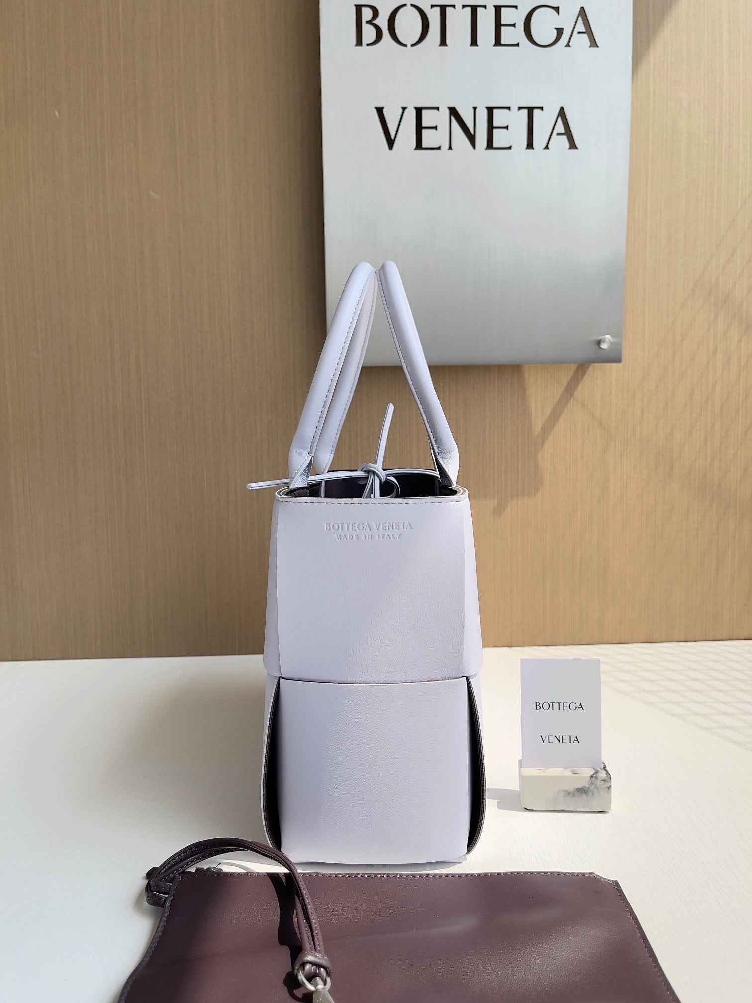 Bottega Veneta Small Arco Tote Bag 652867 Lambskin White