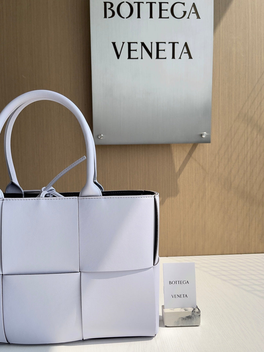 Bottega Veneta Small Arco Tote Bag 652867 Lambskin White