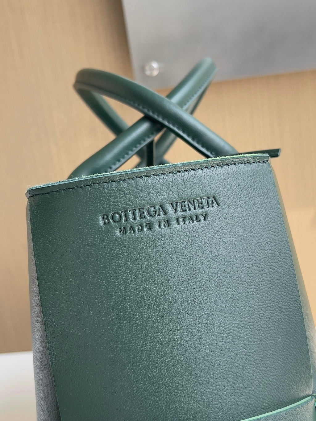 Bottega Veneta Small Arco Tote Bag 652867 Lambskin Dark Green