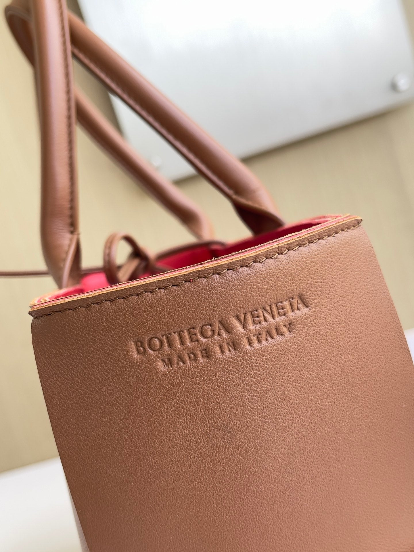 Bottega Veneta Small Arco Tote Bag 652867 Lambskin Brown