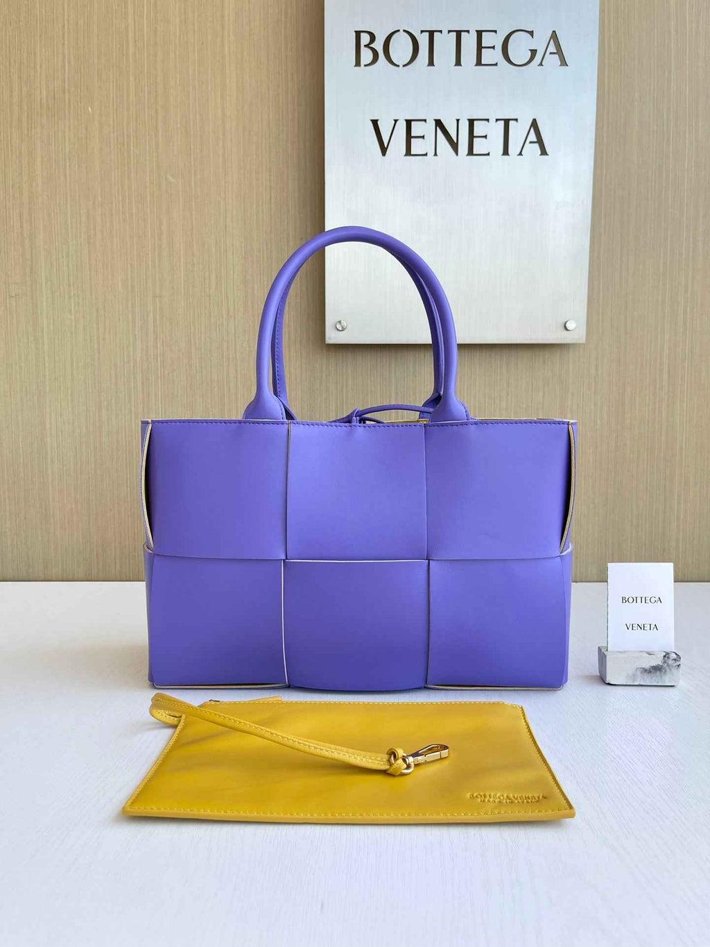 Bottega Veneta Small Arco Tote Bag 652867 Lambskin Purple