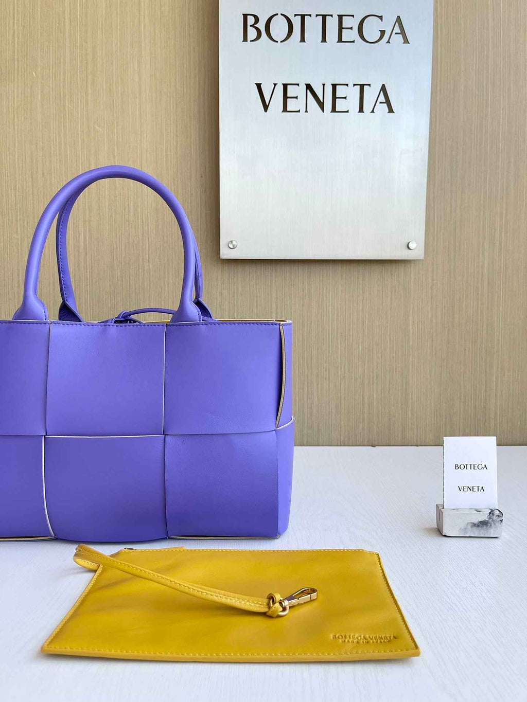 Bottega Veneta Small Arco Tote Bag 652867 Lambskin Purple