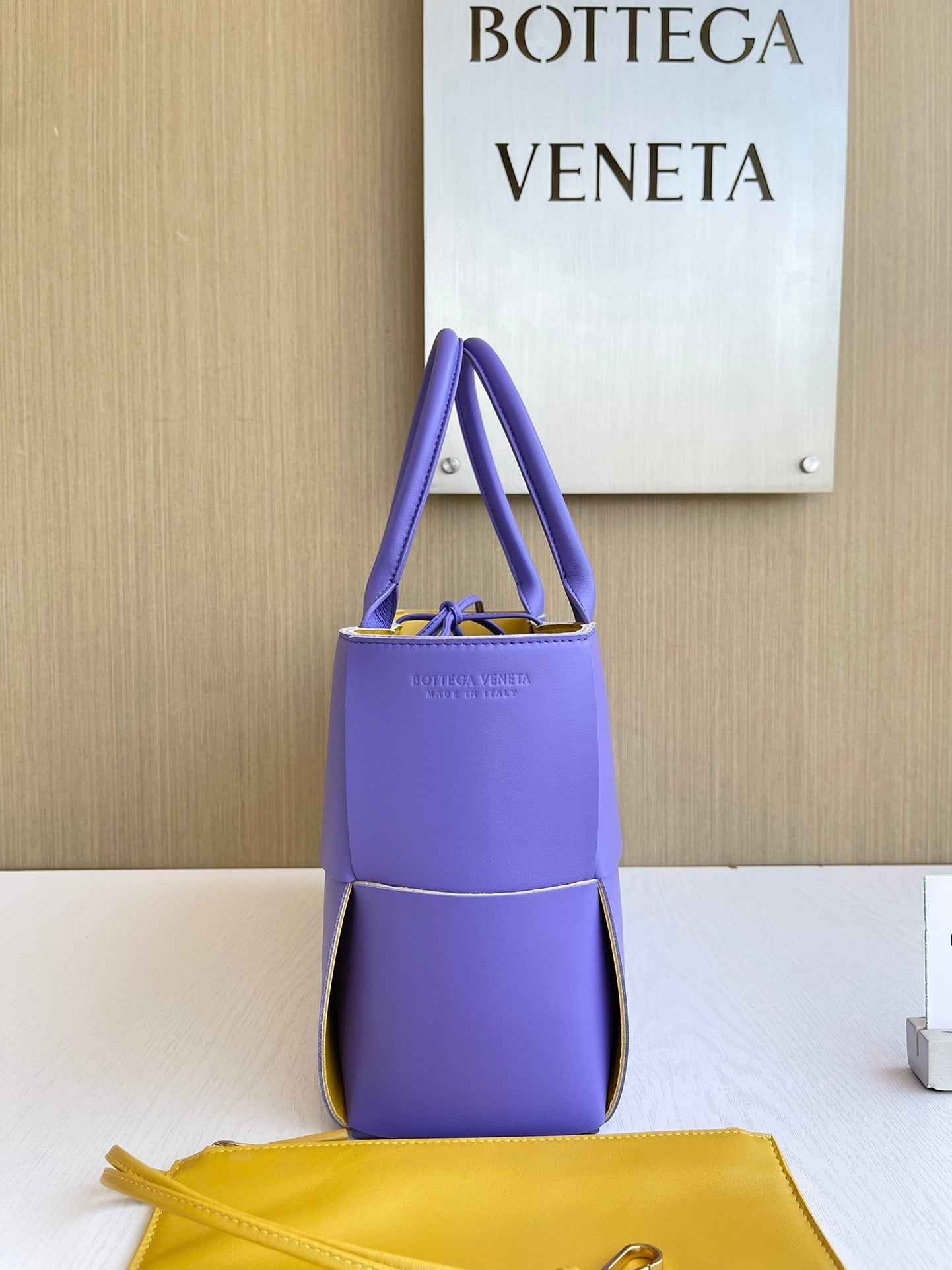 Bottega Veneta Small Arco Tote Bag 652867 Lambskin Purple