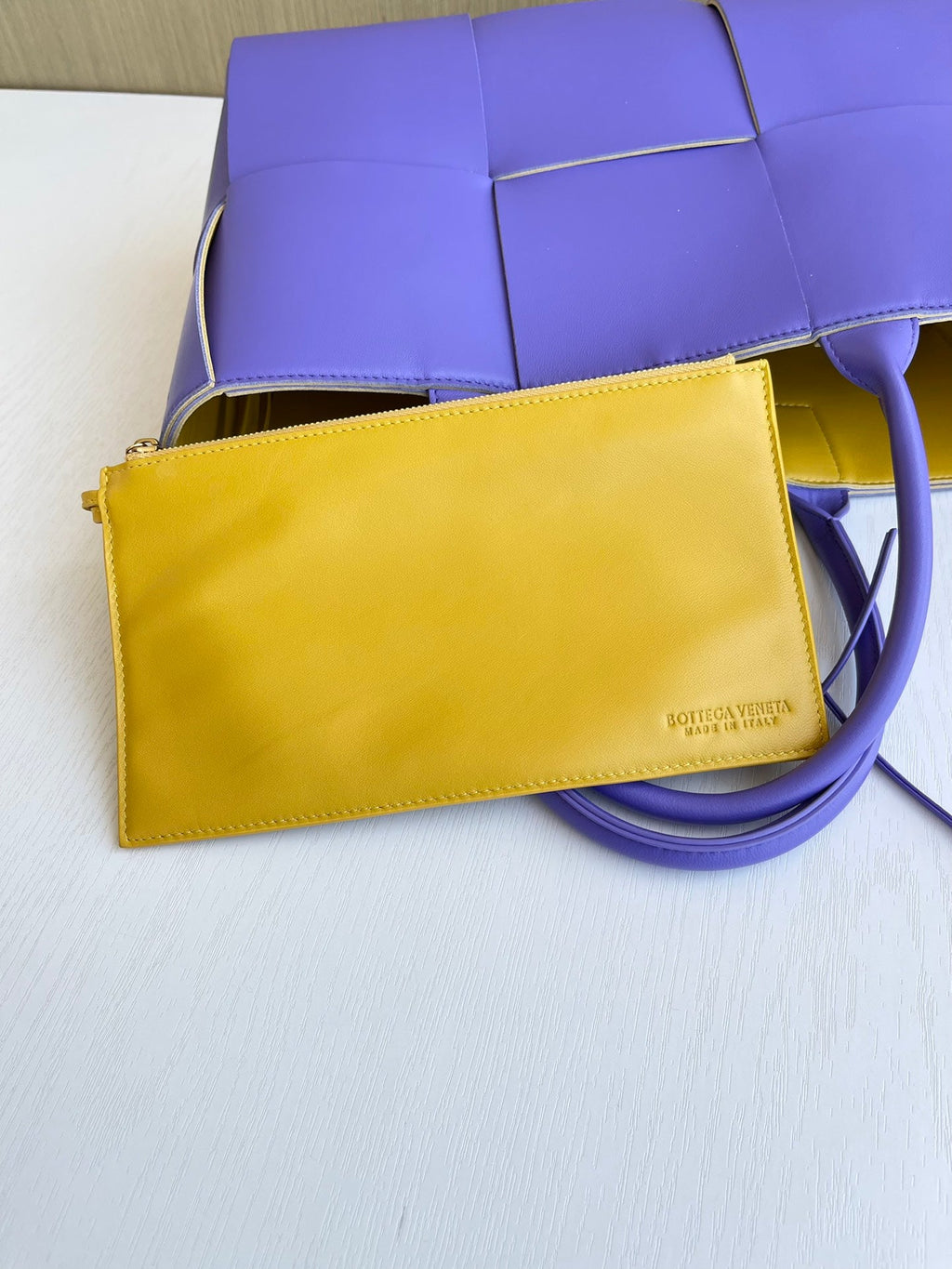 Bottega Veneta Small Arco Tote Bag 652867 Lambskin Purple
