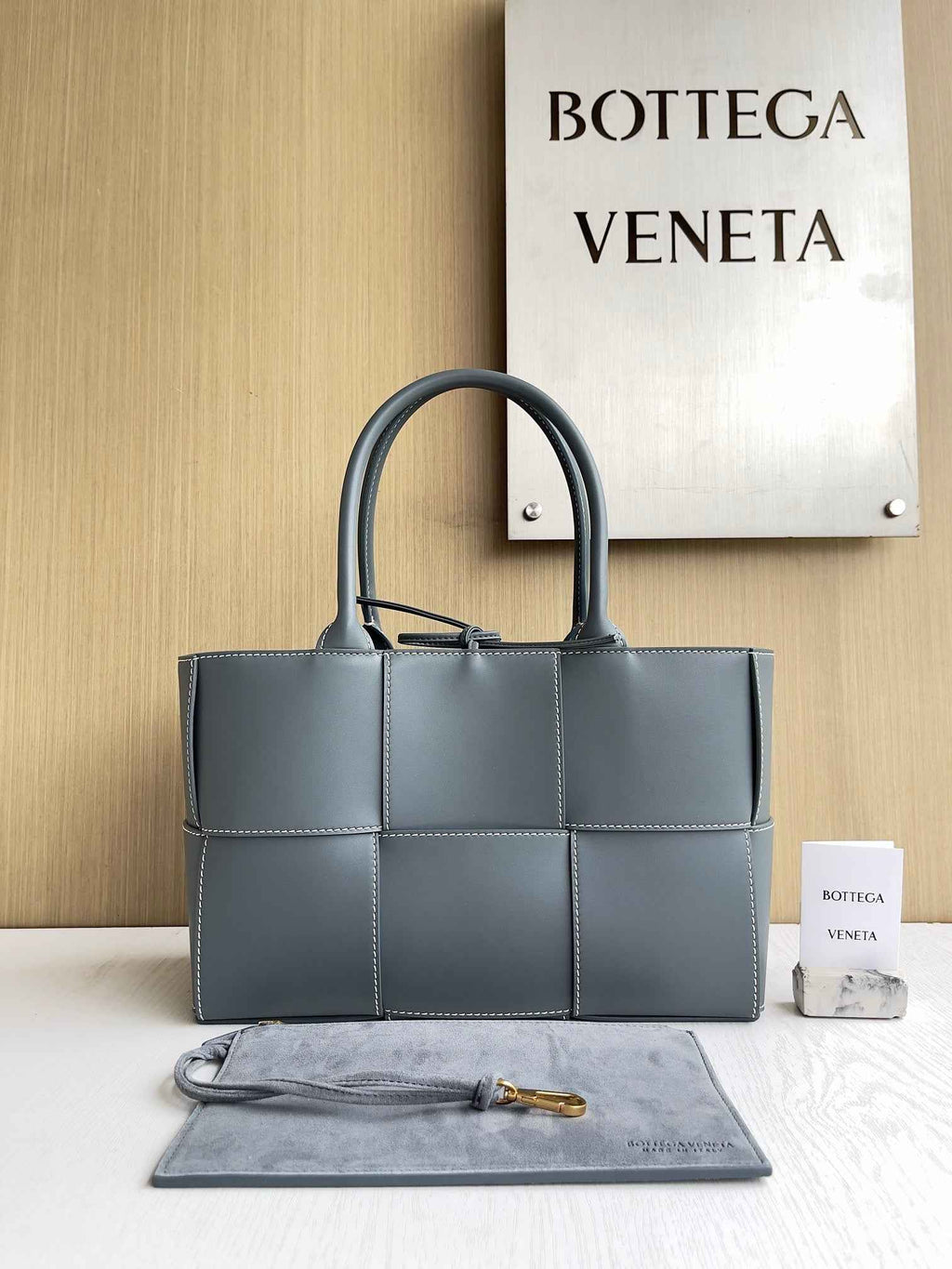 Bottega Veneta Small Arco Tote Bag 652867 Dark Gray Calfskin