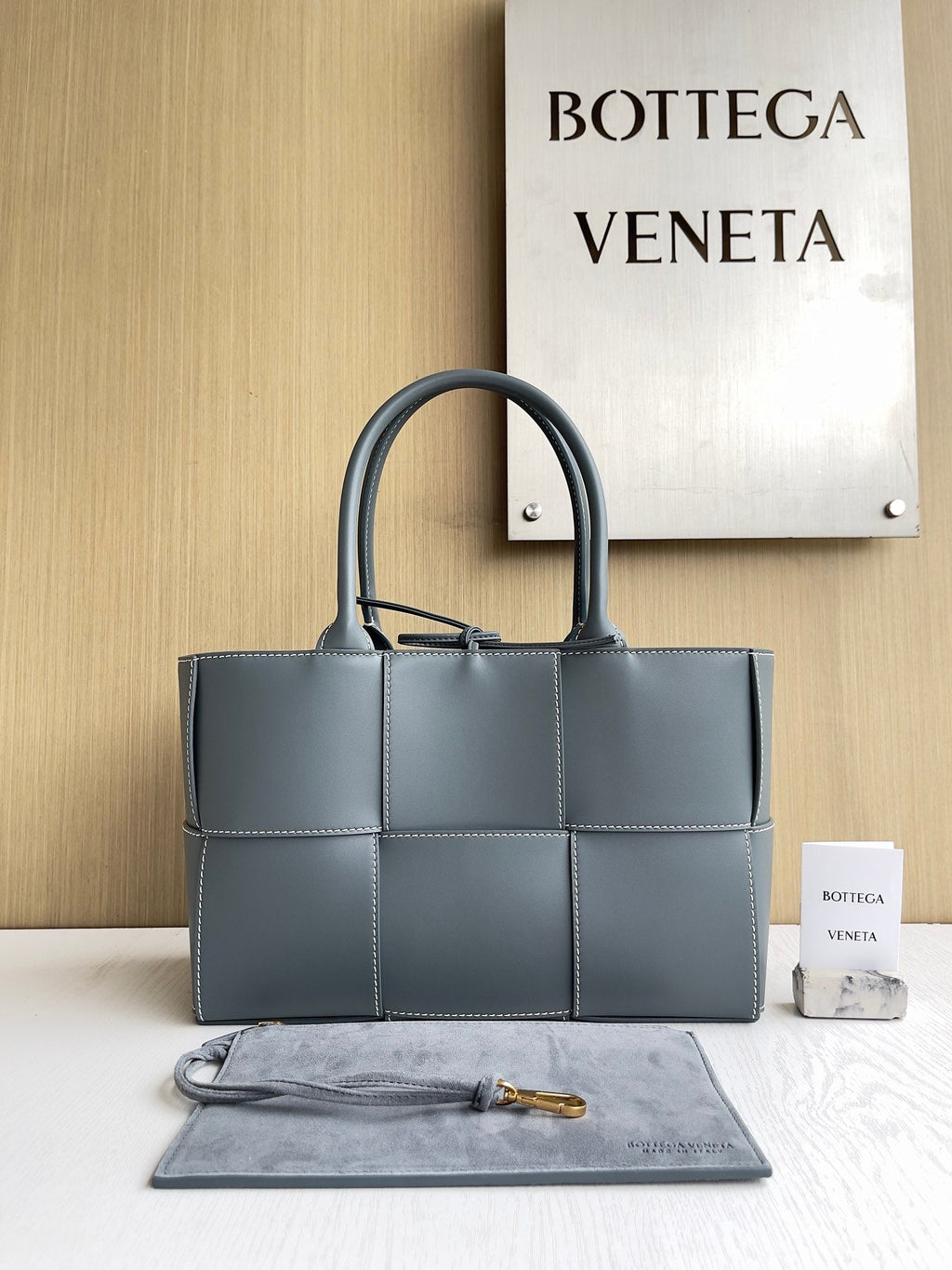 Bottega Veneta Small Arco Tote Bag 652867 Dark Gray Calfskin
