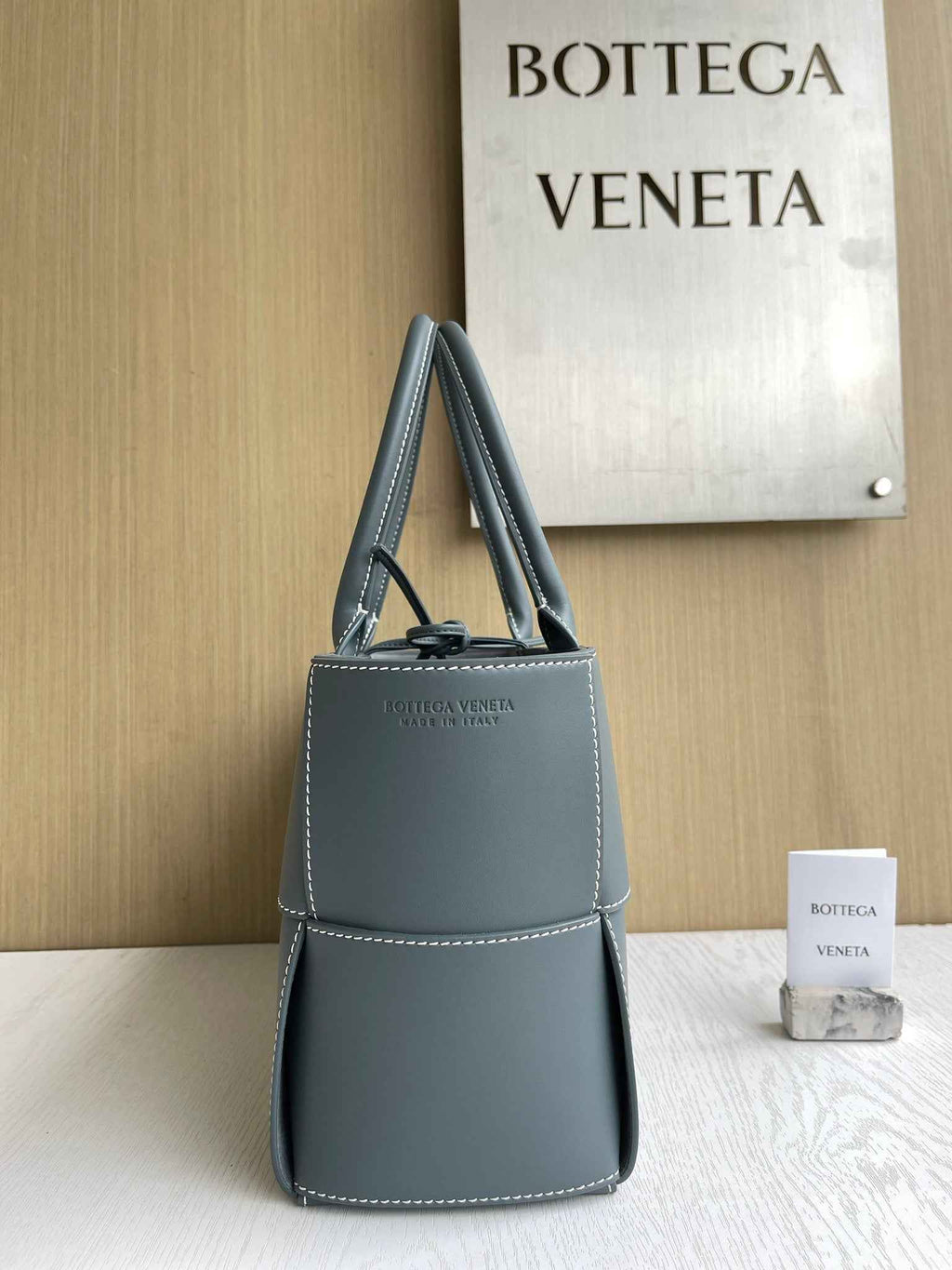 Bottega Veneta Small Arco Tote Bag 652867 Dark Gray Calfskin