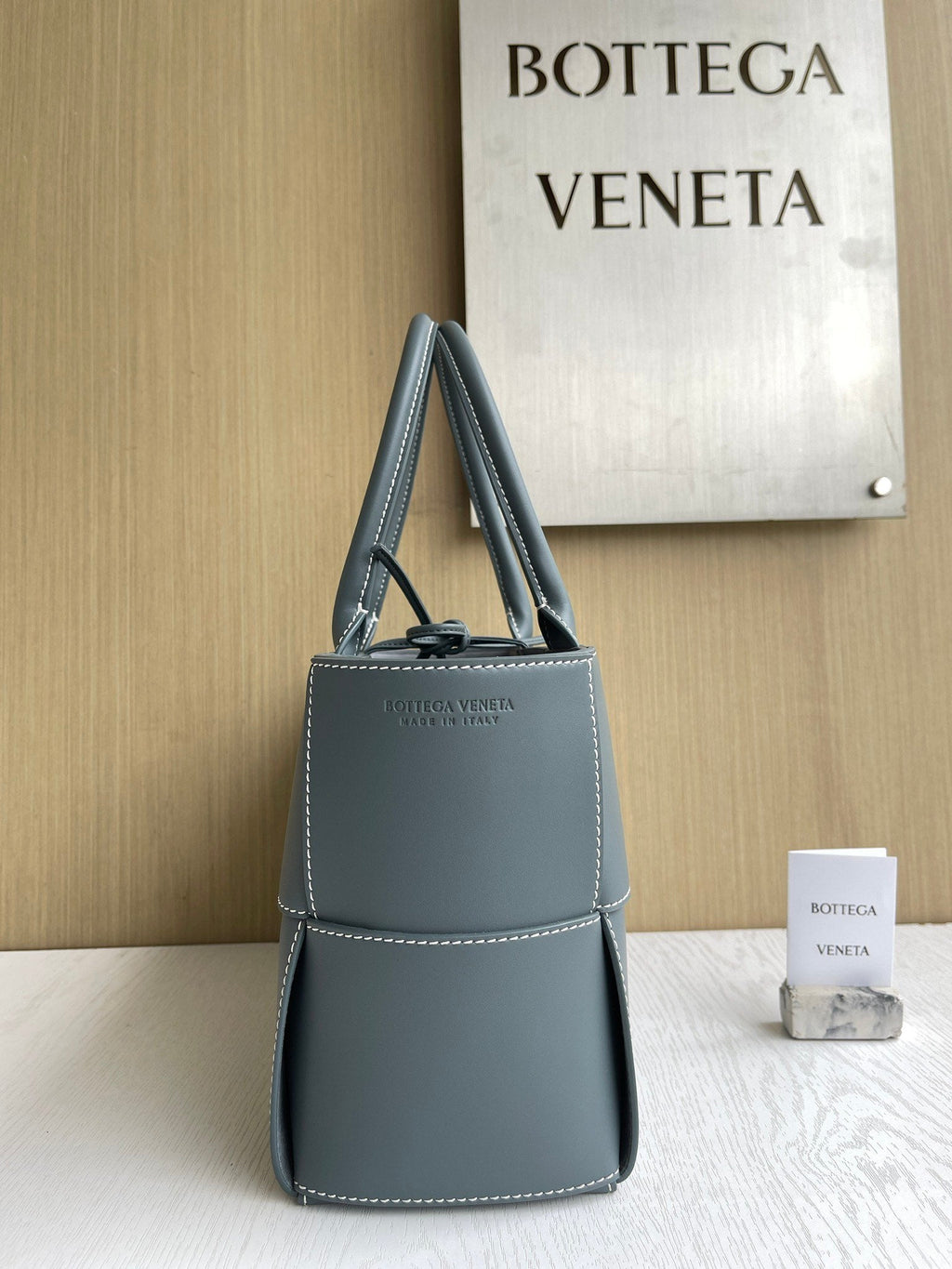 Bottega Veneta Small Arco Tote Bag 652867 Dark Gray Calfskin