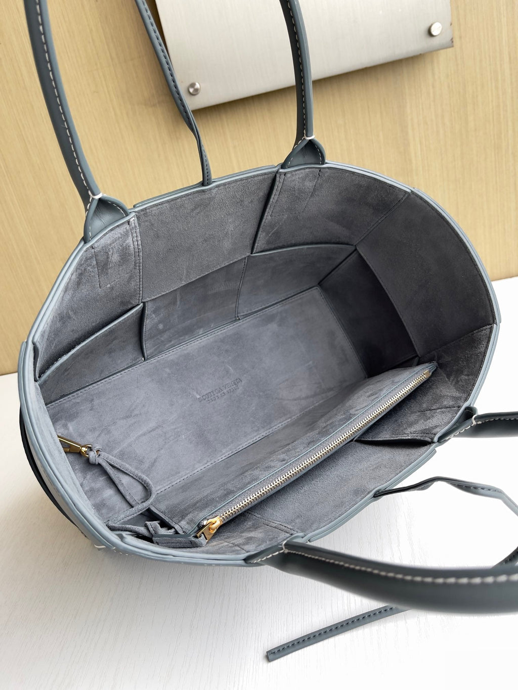 Bottega Veneta Small Arco Tote Bag 652867 Dark Gray Calfskin