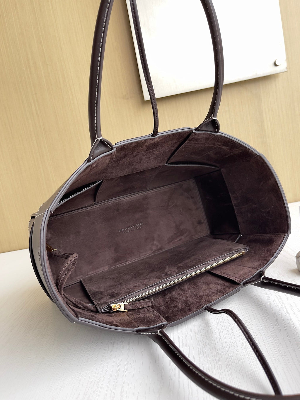 Bottega Veneta Small Arco Tote Bag 652867 Brown Calfskin