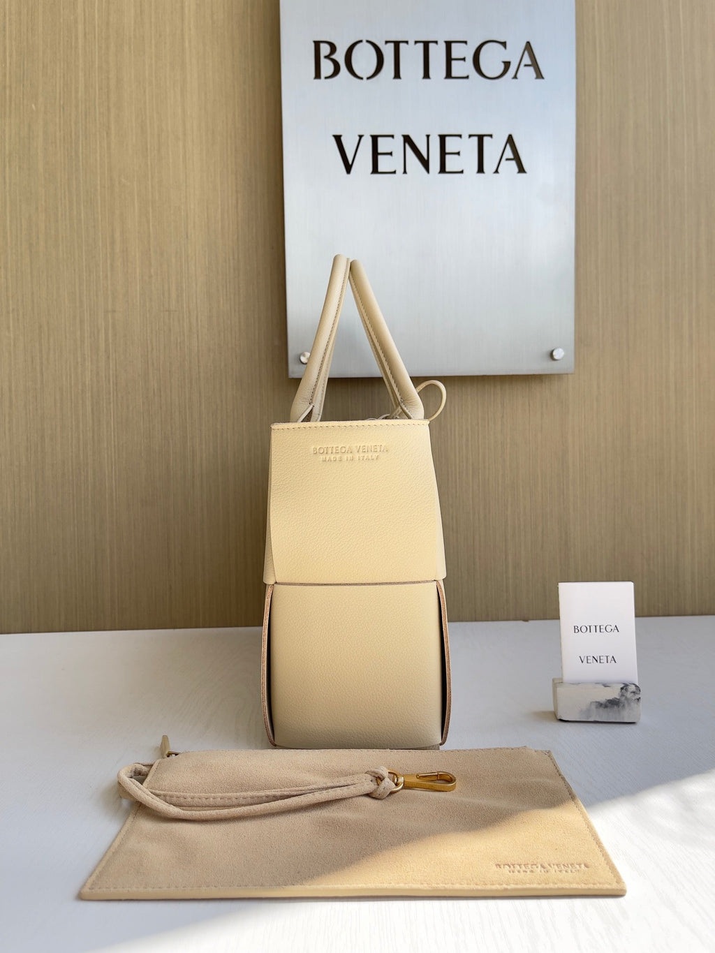 Bottega Veneta Small Arco Tote Bag 652867 Apricot Calfskin