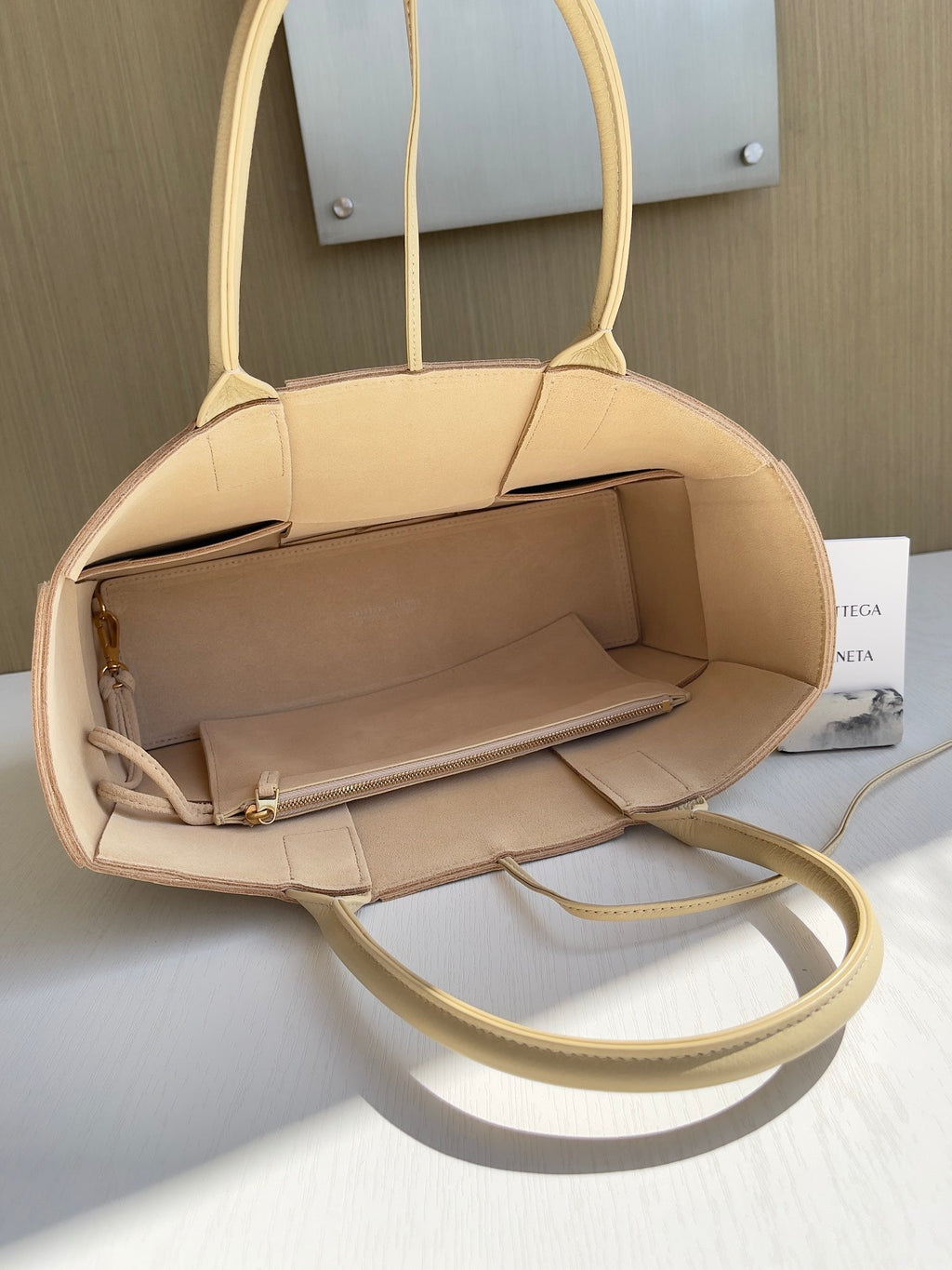 Bottega Veneta Small Arco Tote Bag 652867 Apricot Calfskin
