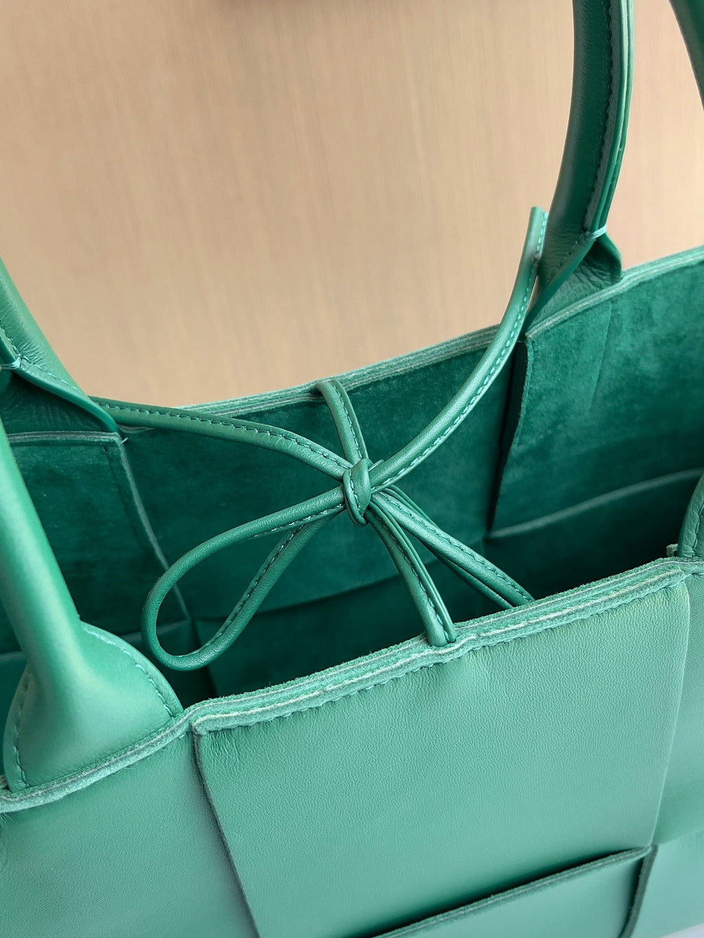 Bottega Veneta Small Arco Tote Bag 652867 Green Calfskin