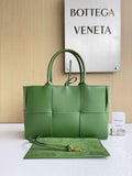 Bottega Veneta Small Arco Tote Bag Green Calfskin 652867