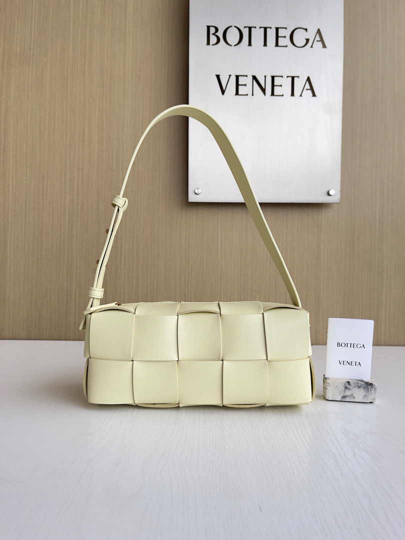 Bottega Veneta Small Brick Cassette 729166 Lambskin Light Yellow