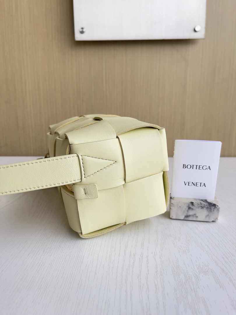 Bottega Veneta Small Brick Cassette 729166 Lambskin Light Yellow
