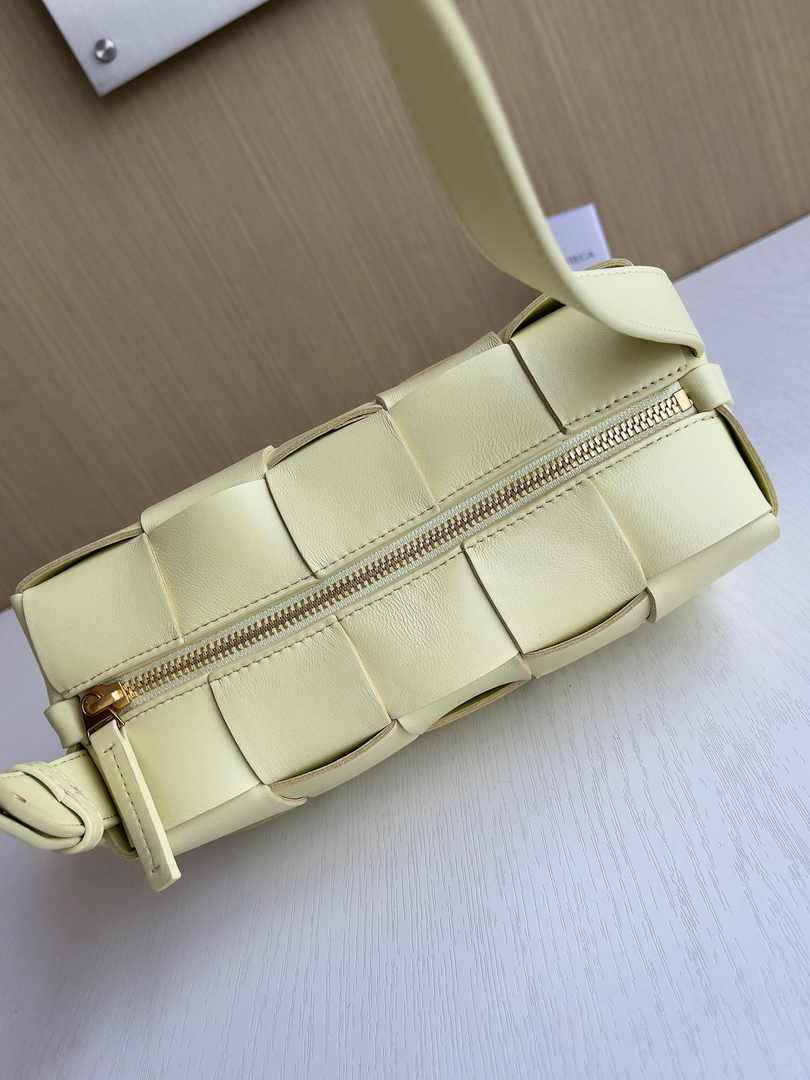 Bottega Veneta Small Brick Cassette 729166 Lambskin Light Yellow