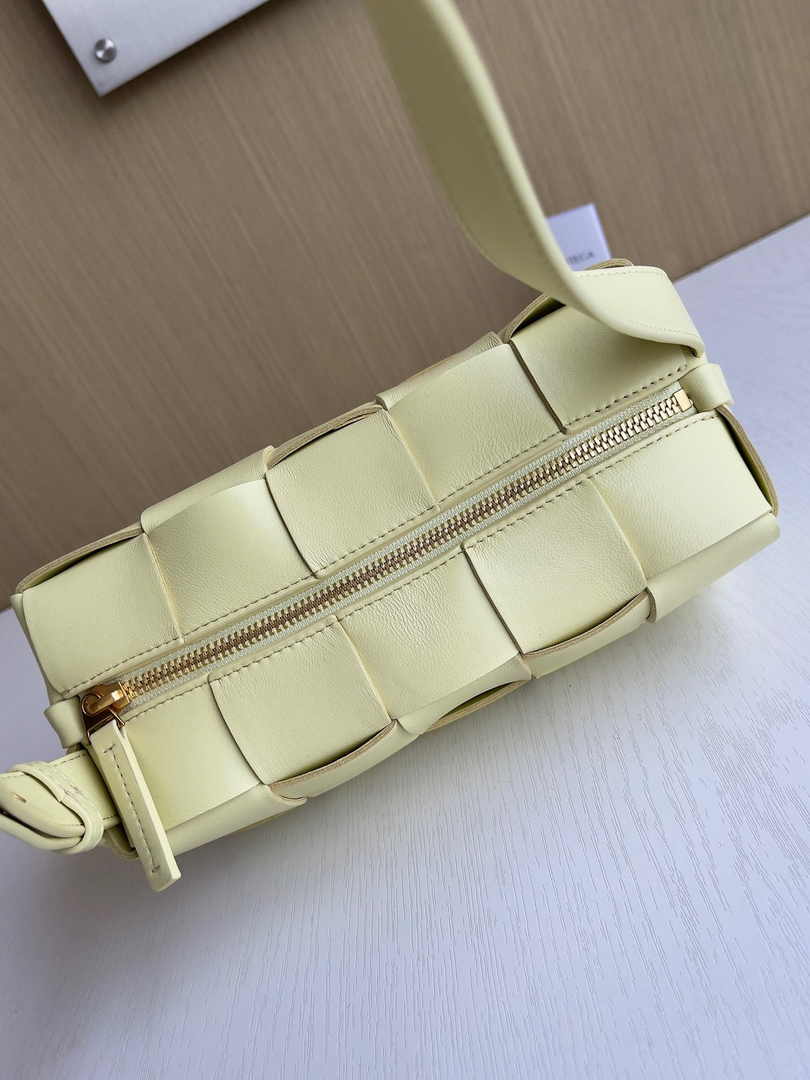 Bottega Veneta Small Brick Cassette 729166 Lambskin Light Yellow