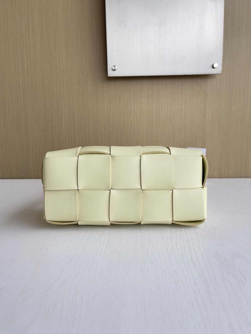 Bottega Veneta Small Brick Cassette 729166 Lambskin Light Yellow