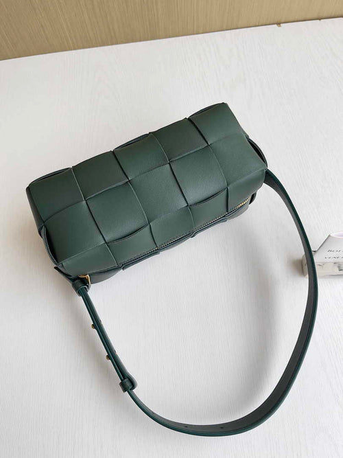 Bottega Veneta Small Brick Cassette 729166 Lambskin Dark Green