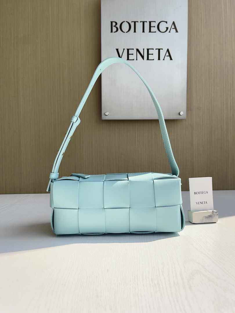 Bottega Veneta Small Brick Cassette 729166 Lambskin Light Blue