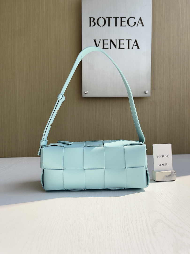 Bottega Veneta Small Brick Cassette 729166 Lambskin Light Blue