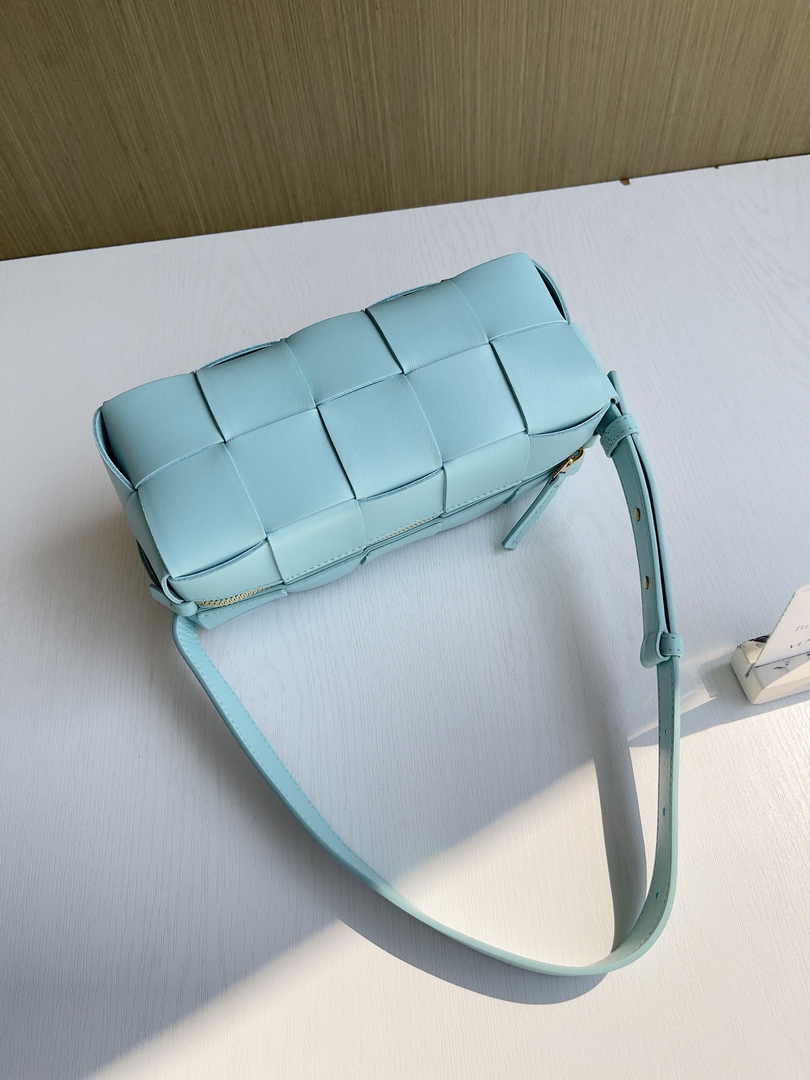 Bottega Veneta Small Brick Cassette 729166 Lambskin Light Blue