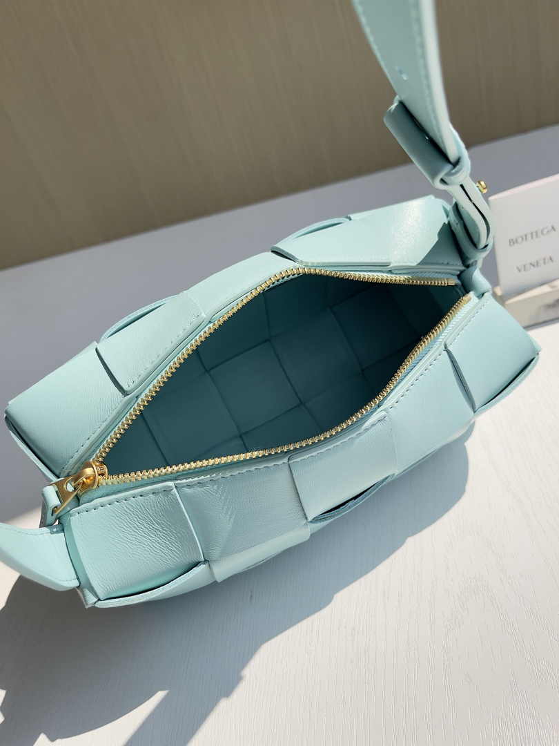 Bottega Veneta Small Brick Cassette 729166 Lambskin Light Blue