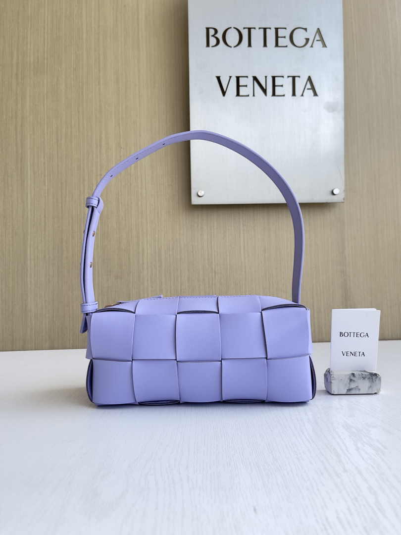 Bottega Veneta Small Brick Cassette 729166 Lambskin Light Purple