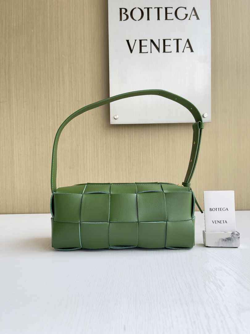 Bottega Veneta Small Brick Cassette 729166 Lambskin Dark Green