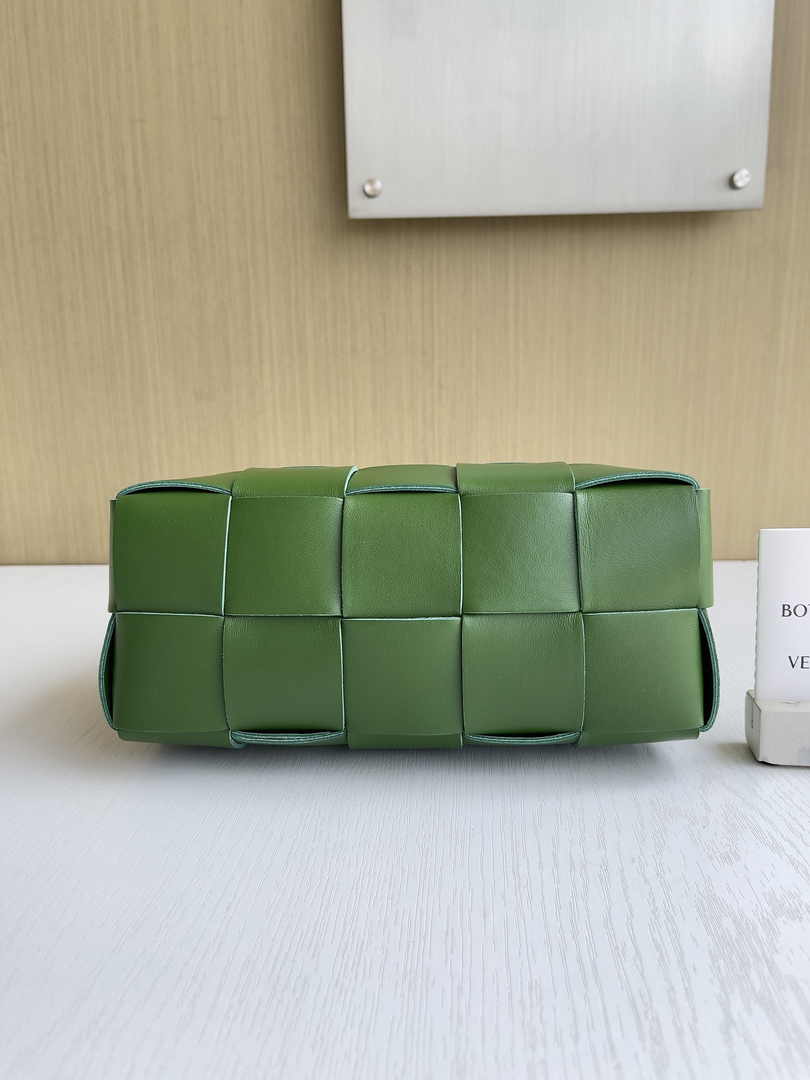 Bottega Veneta Small Brick Cassette 729166 Lambskin Dark Green