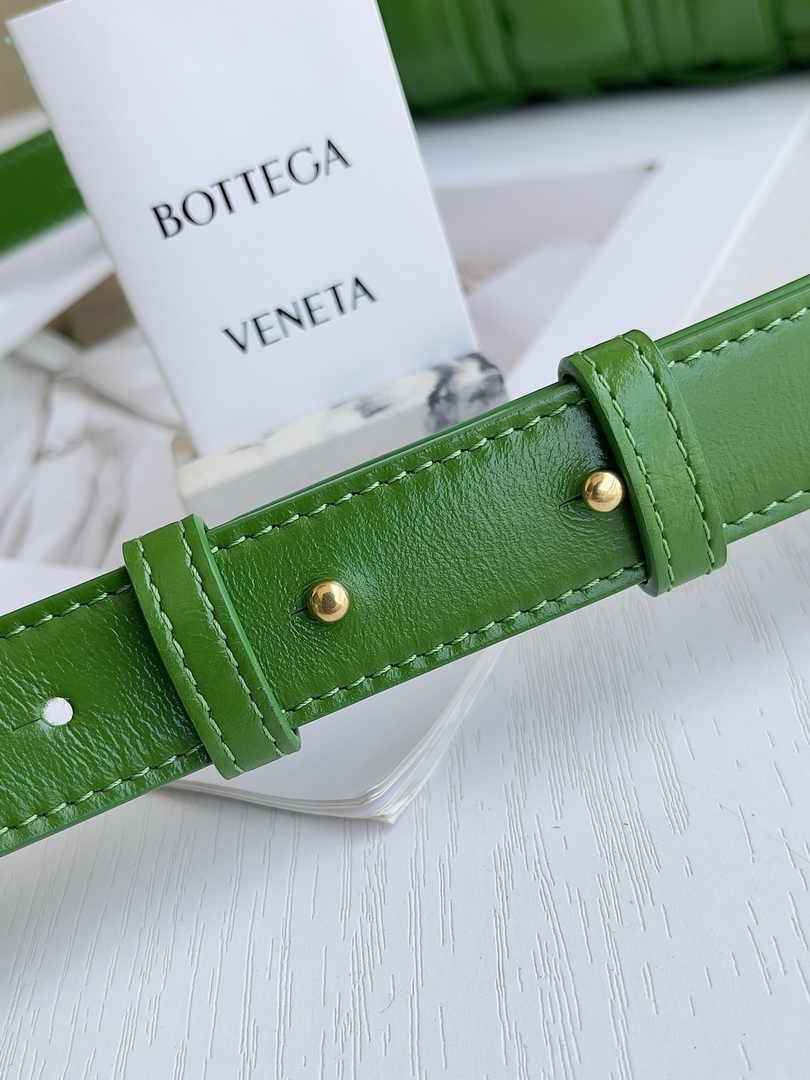 Bottega Veneta Small Cassette Bag 736253 Calfskin Green