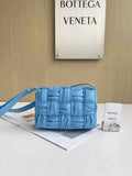 Bottega Veneta Small Cassette Bag 736253 Calfskin Blue