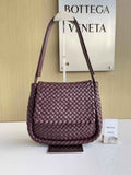 Bottega Veneta Small Cobble Shoulder Bag 709418 Lambskin Wine Red